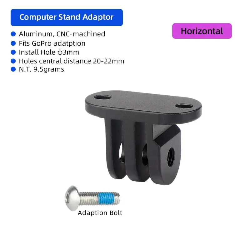Adaptateurs de montage en aluminium pour compteur de vélo Garmin Edge et Bryton, compatibles caméra d'action GoPro Sport 9
