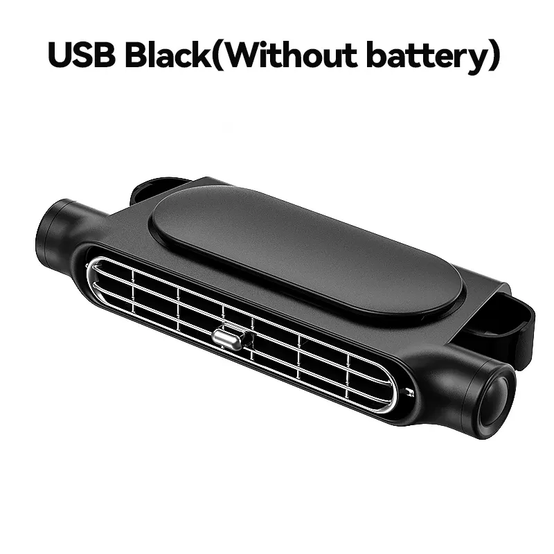 Ventilateur de refroidissement portable pour siège auto, 3 vitesses, batterie 3000 mAh, USB 5V/2A, fixation sur appui-tête 9