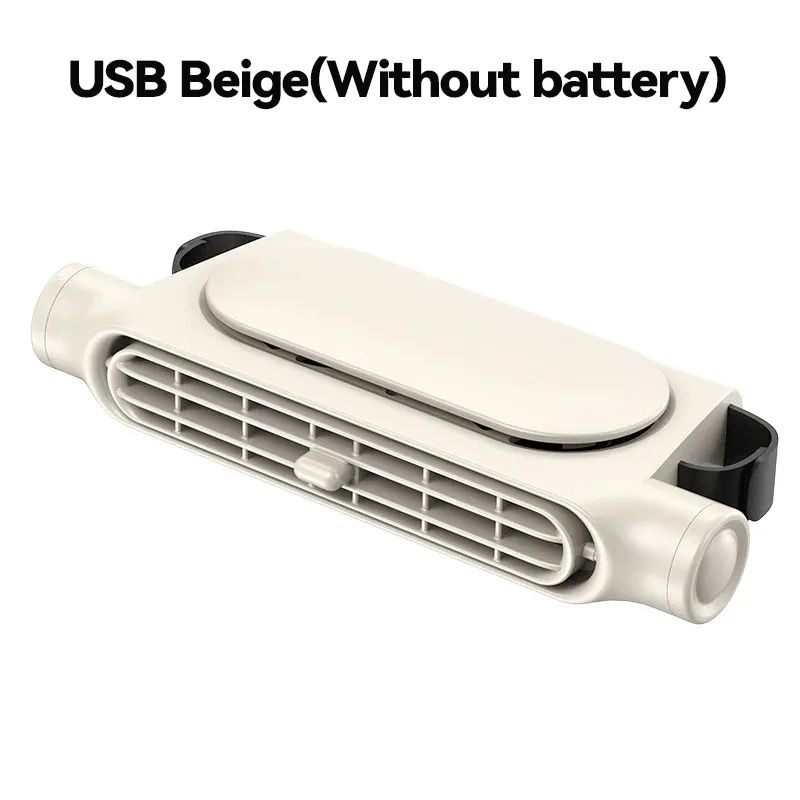 Ventilateur de refroidissement portable pour siège auto, 3 vitesses, batterie 3000 mAh, USB 5V/2A, fixation sur appui-tête 8