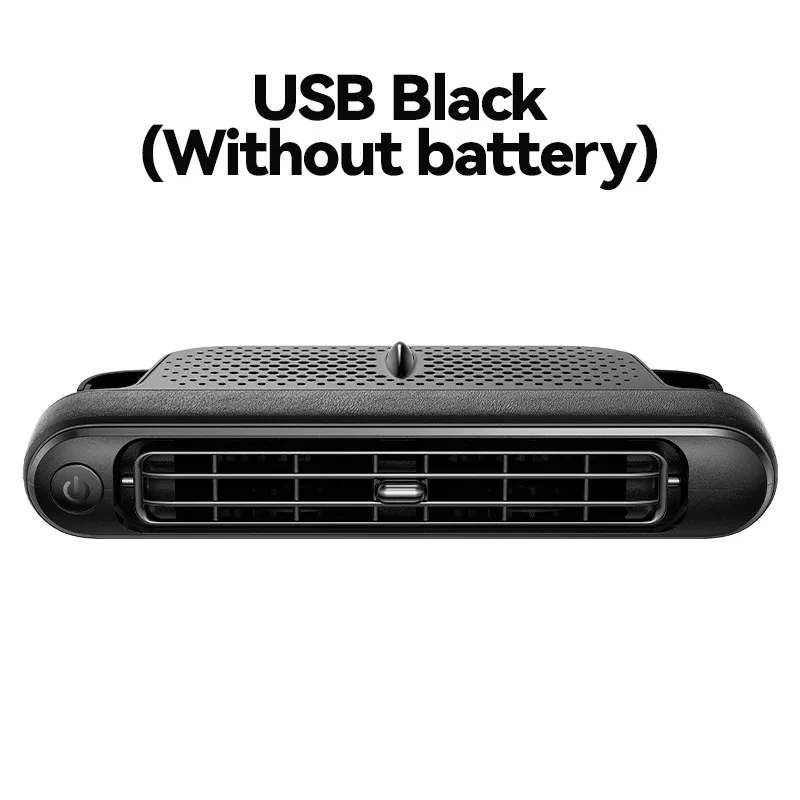 Ventilateur de refroidissement portable pour siège auto, 3 vitesses, batterie 3000 mAh, USB 5V/2A, fixation sur appui-tête 10