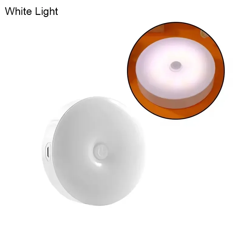 Veilleuse LED tactile rechargeable USB avec base magnétique, mini lampe de nuit portable à intensité variable pour cuisine et chambre, applique murale ronde 8