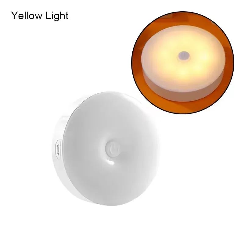 Veilleuse LED tactile rechargeable USB avec base magnétique, mini lampe de nuit portable à intensité variable pour cuisine et chambre, applique murale ronde 9