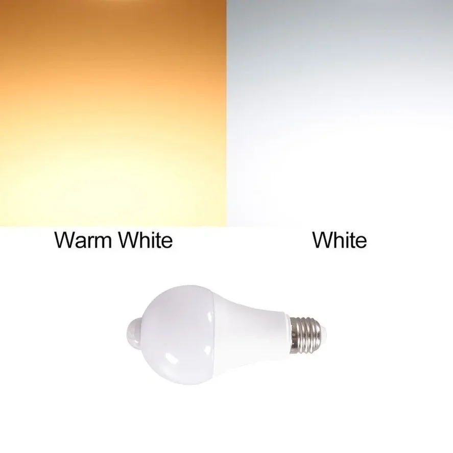 Ampoule LED E27 220 V à détecteur de mouvement PIR, 12 W / 15 W / 18 W 3