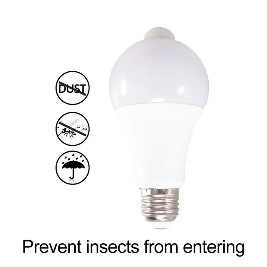 Ampoule LED E27 220 V à détecteur de mouvement PIR, 12 W / 15 W / 18 W 5