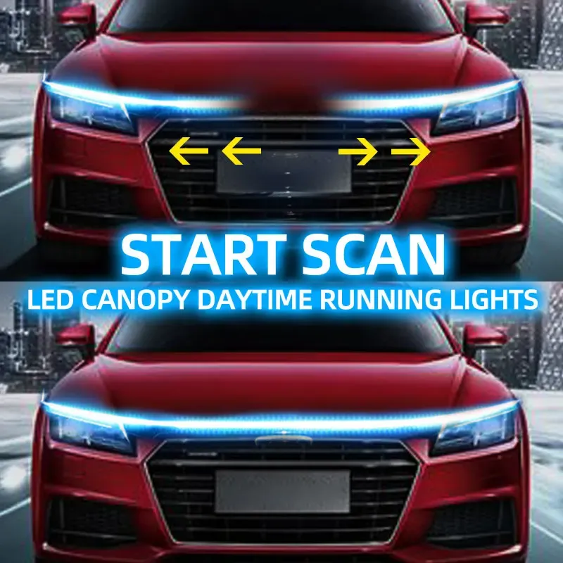 Feux de jour LED RXZ à balayage pour capot, avec séquence de démarrage, éclairage décoratif 12 V - Image 1