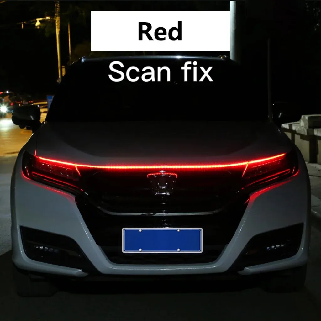 Feux de jour LED RXZ à balayage pour capot, avec séquence de démarrage, éclairage décoratif 12 V 13