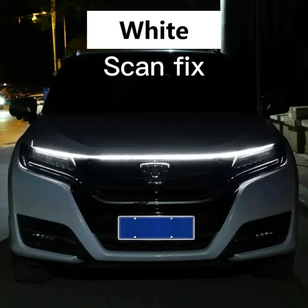Feux de jour LED RXZ à balayage pour capot, avec séquence de démarrage, éclairage décoratif 12 V 15