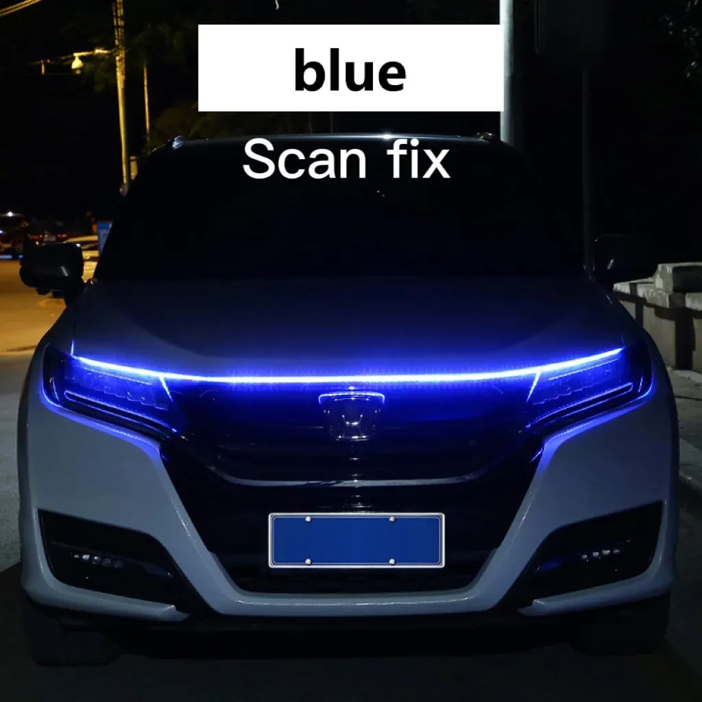 Feux de jour LED RXZ à balayage pour capot, avec séquence de démarrage, éclairage décoratif 12 V 16