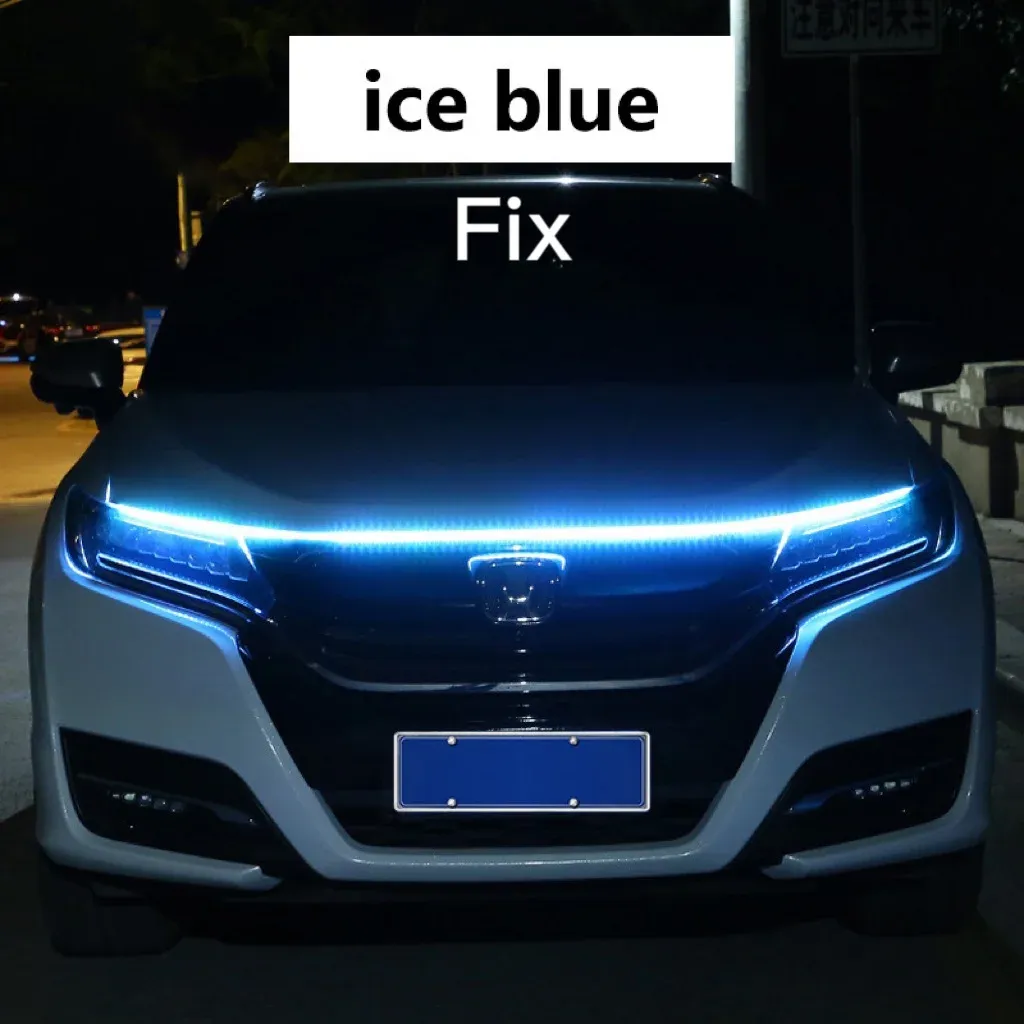 Feux de jour LED RXZ à balayage pour capot, avec séquence de démarrage, éclairage décoratif 12 V 12