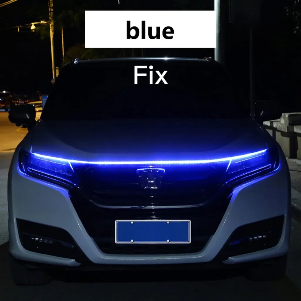 Feux de jour LED RXZ à balayage pour capot, avec séquence de démarrage, éclairage décoratif 12 V 8