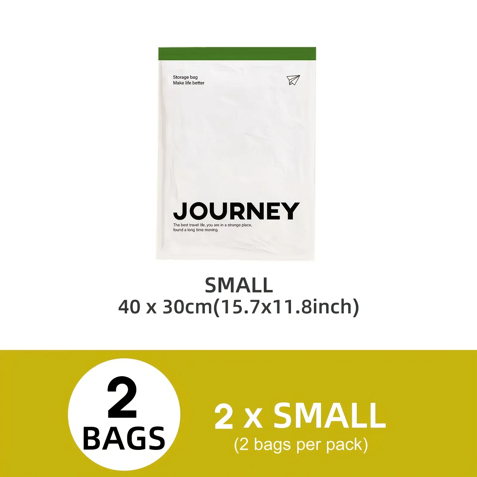 Lot de 2 sacs de rangement sous vide pour voyage, sans pompe, pour vêtements, serviettes et chaussettes 8