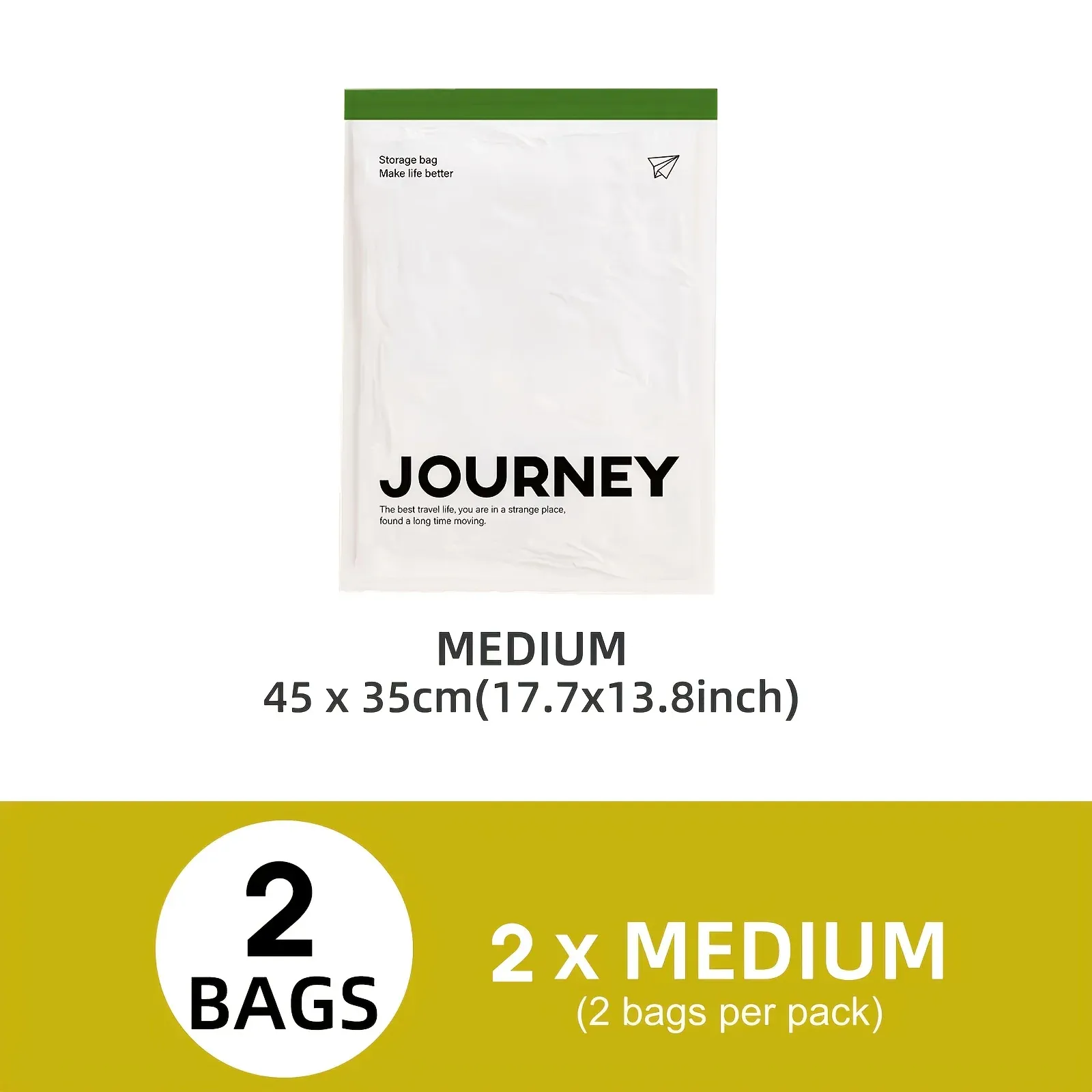 Lot de 2 sacs de rangement sous vide pour voyage, sans pompe, pour vêtements, serviettes et chaussettes 7