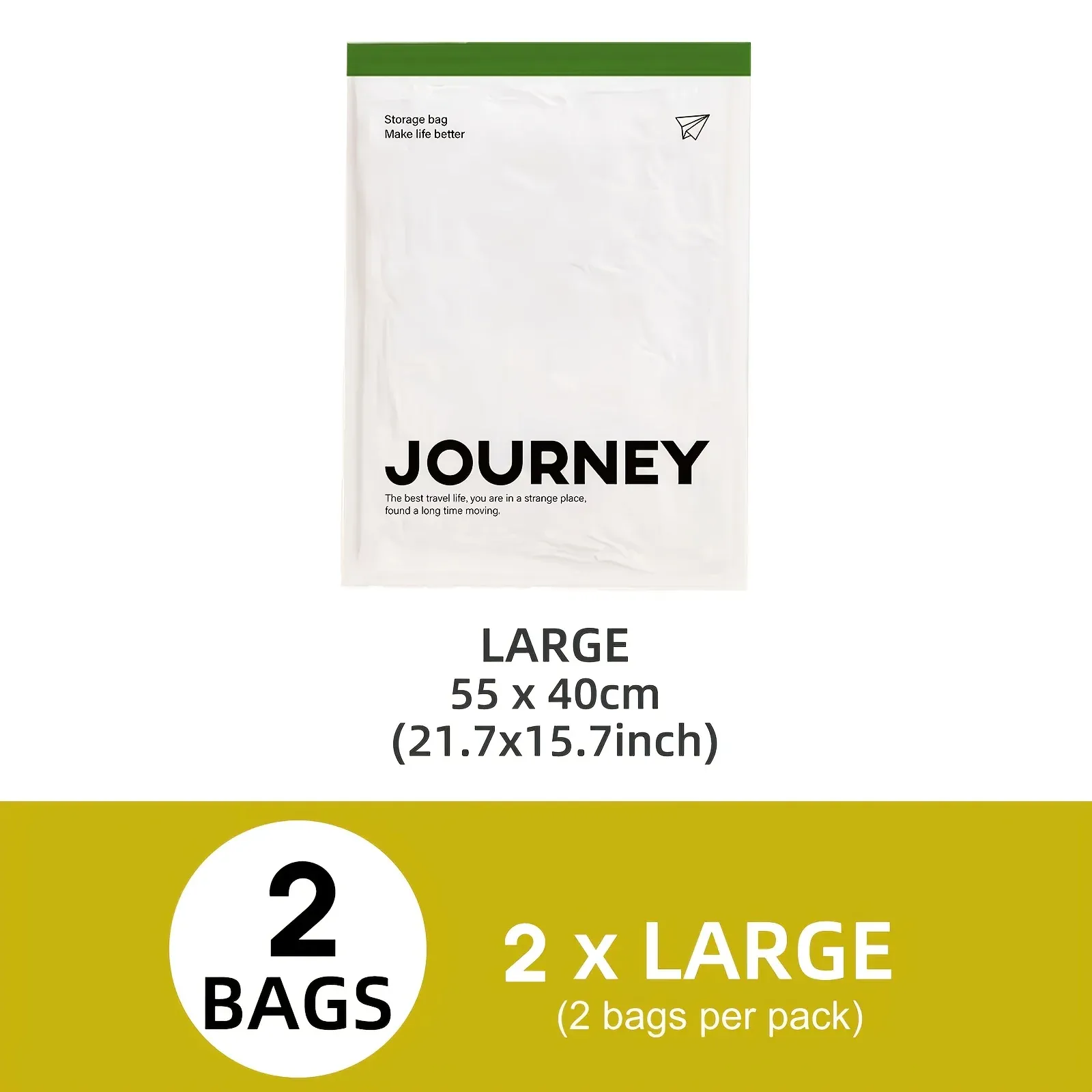 Lot de 2 sacs de rangement sous vide pour voyage, sans pompe, pour vêtements, serviettes et chaussettes 9