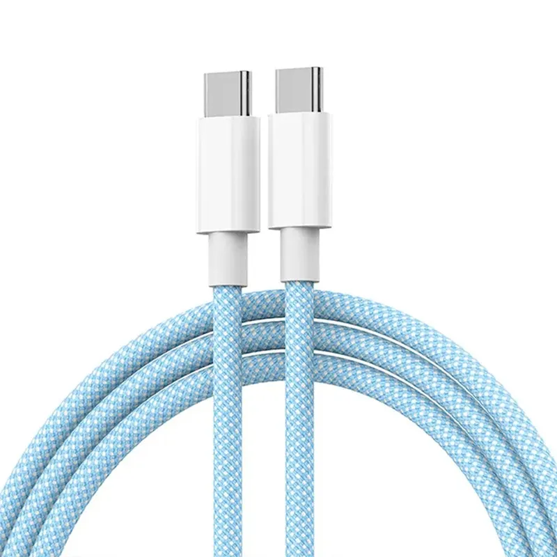 Câble USB-C vers USB-C tressé pour Apple iPhone 15, charge rapide PD 60 W, compatible Huawei, Xiaomi et Samsung 12
