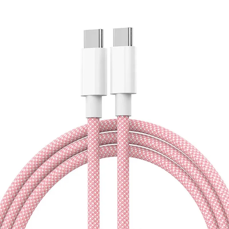 Câble USB-C vers USB-C tressé pour Apple iPhone 15, charge rapide PD 60 W, compatible Huawei, Xiaomi et Samsung 7