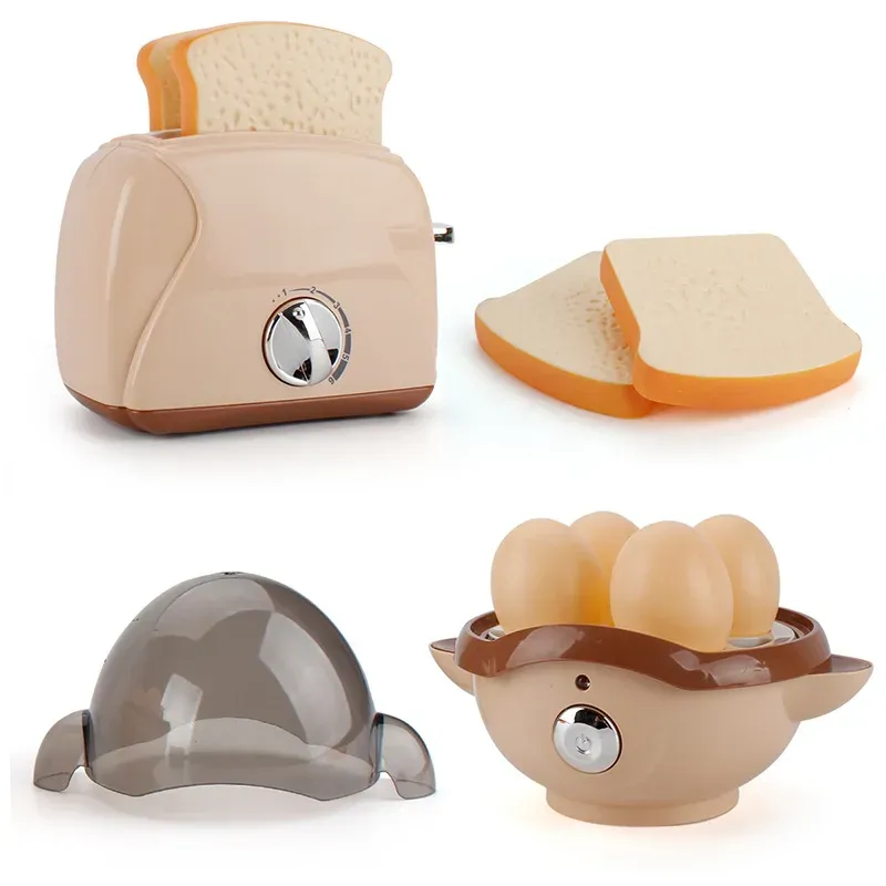 Ensemble de cuisine électrique pour enfants : grille-pain, four à micro-ondes, lave-linge, batteur, blender et cafetière 2