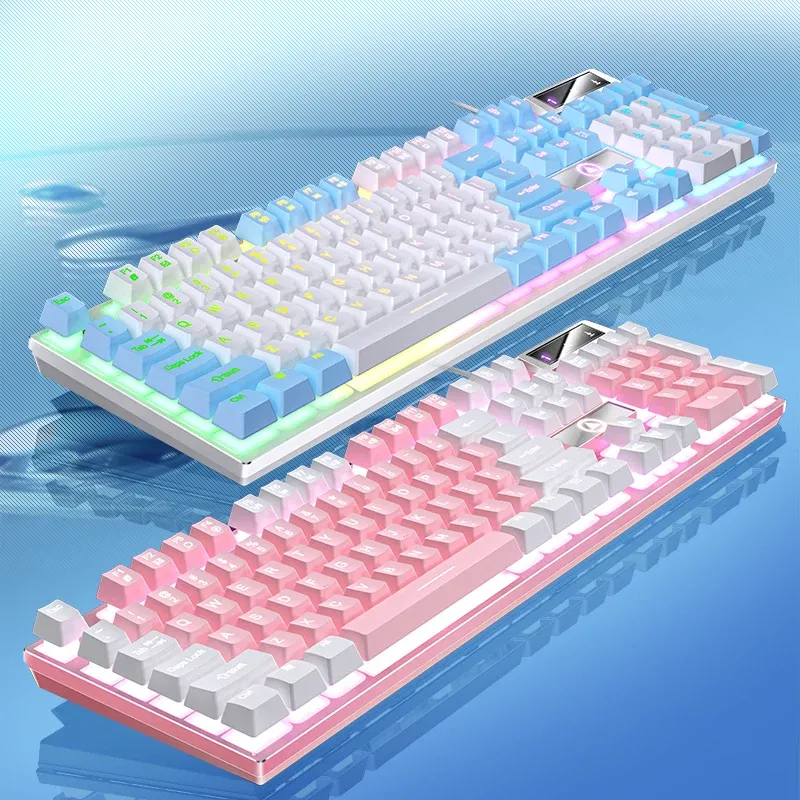 YINDIAO Clavier Gaming Filaire à Profil Bas avec Pavé Numérique pour PC et Ordinateur Portable