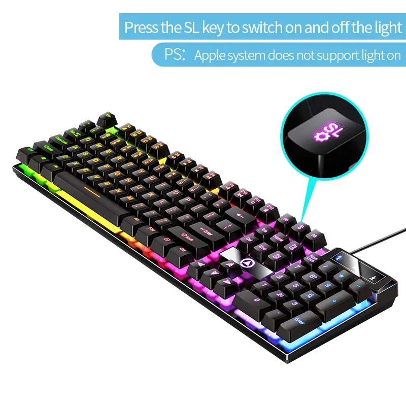 YINDIAO Clavier Gaming Filaire à Profil Bas avec Pavé Numérique pour PC et Ordinateur Portable 6