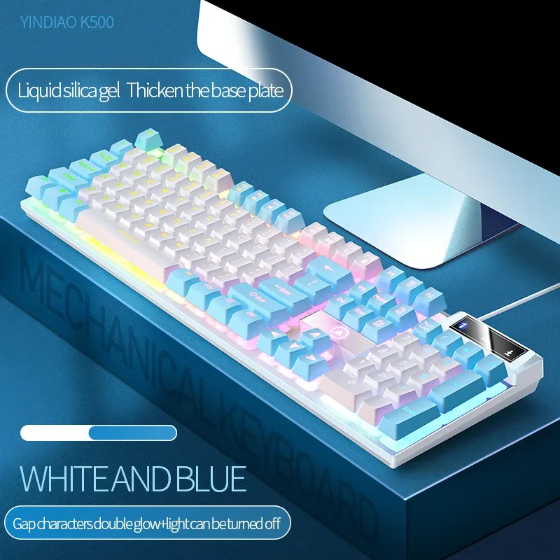 YINDIAO Clavier Gaming Filaire à Profil Bas avec Pavé Numérique pour PC et Ordinateur Portable 10