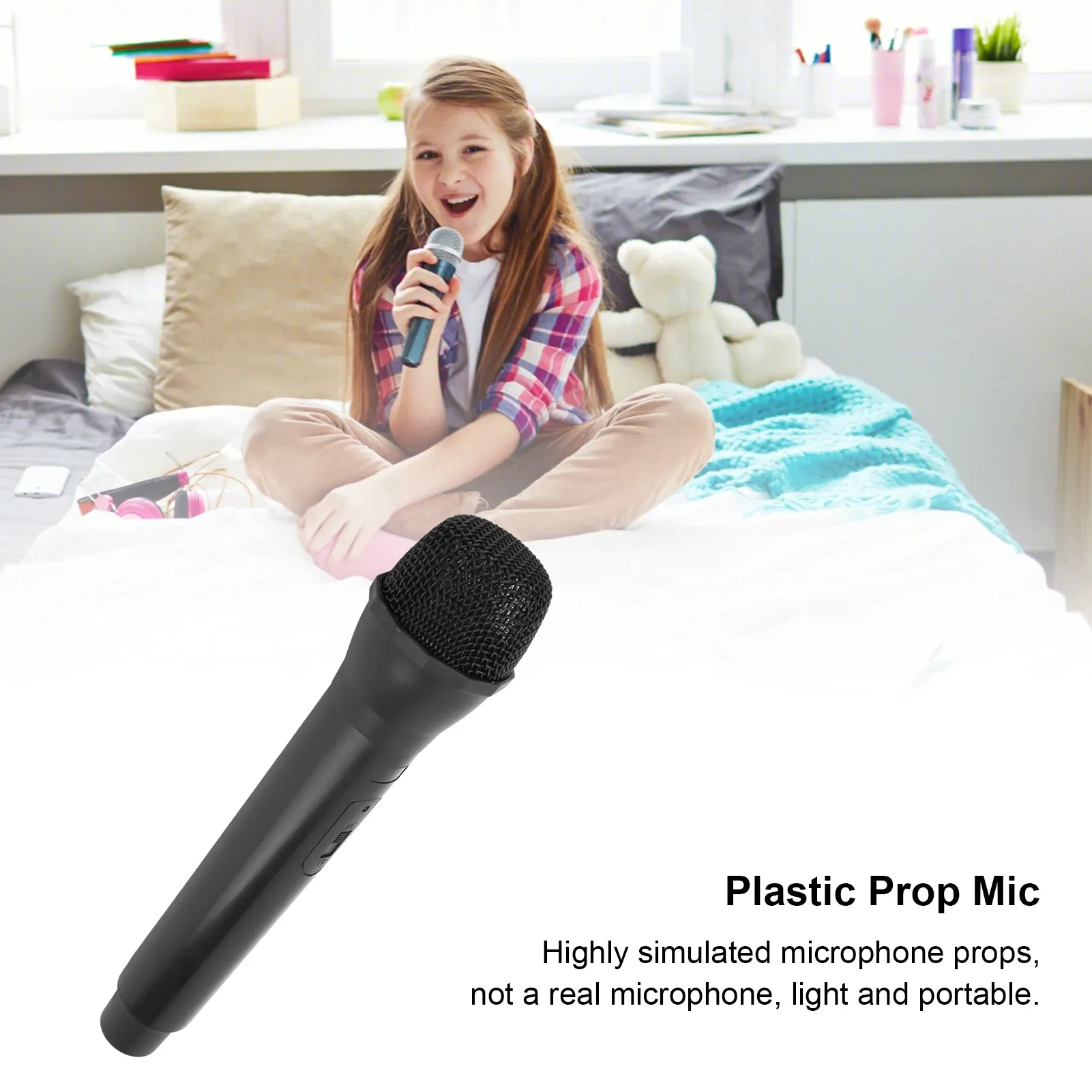 Microphone réaliste en plastique pour spectacles de danse et karaoké 4