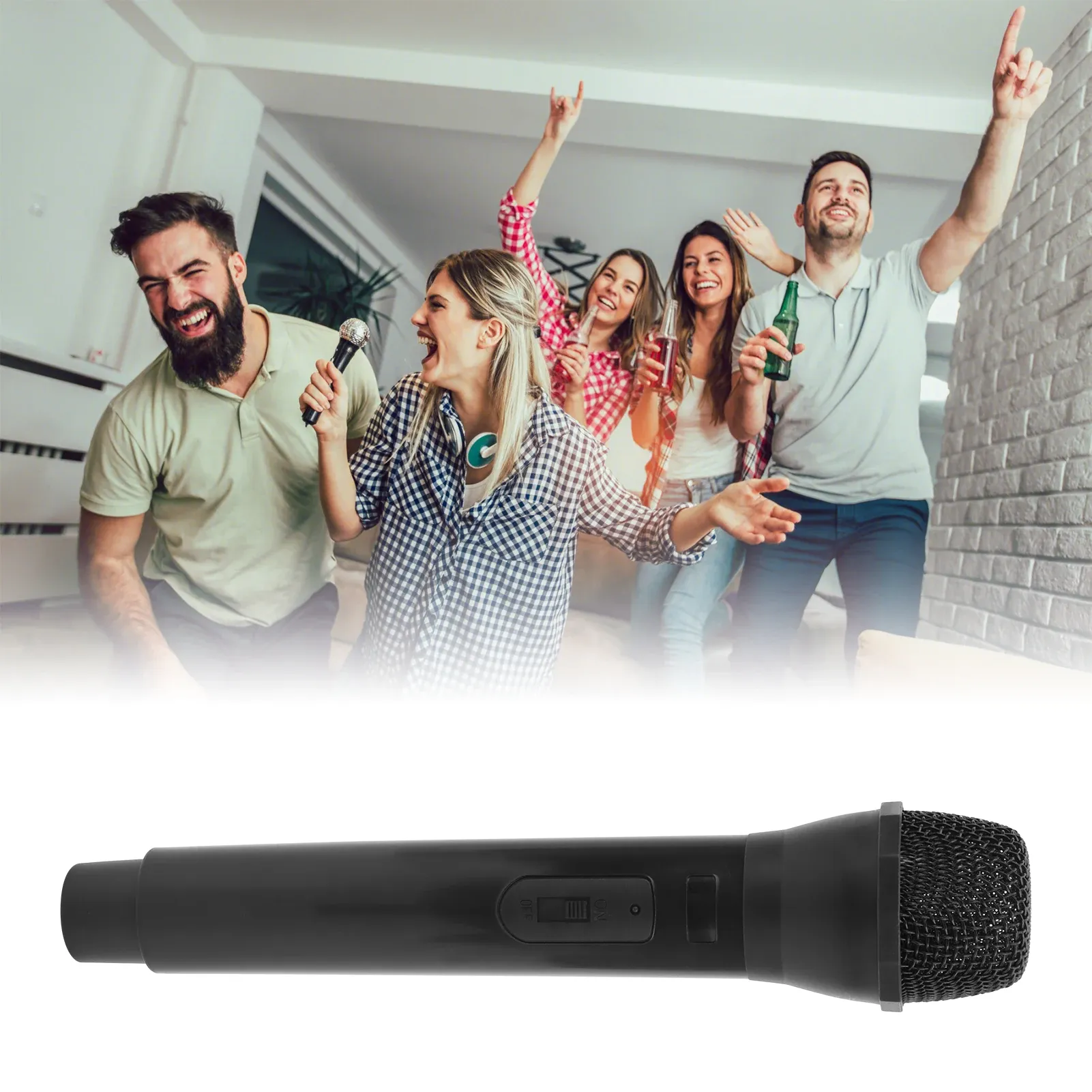 Microphone réaliste en plastique pour spectacles de danse et karaoké 6