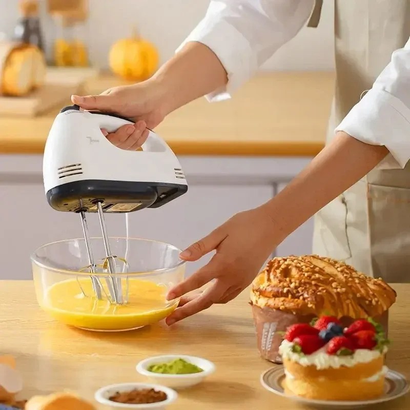 Batteur à main électrique 7 vitesses, mélangeur automatique pour crème, œufs, gâteaux et pâte, outil polyvalent de cuisine 4