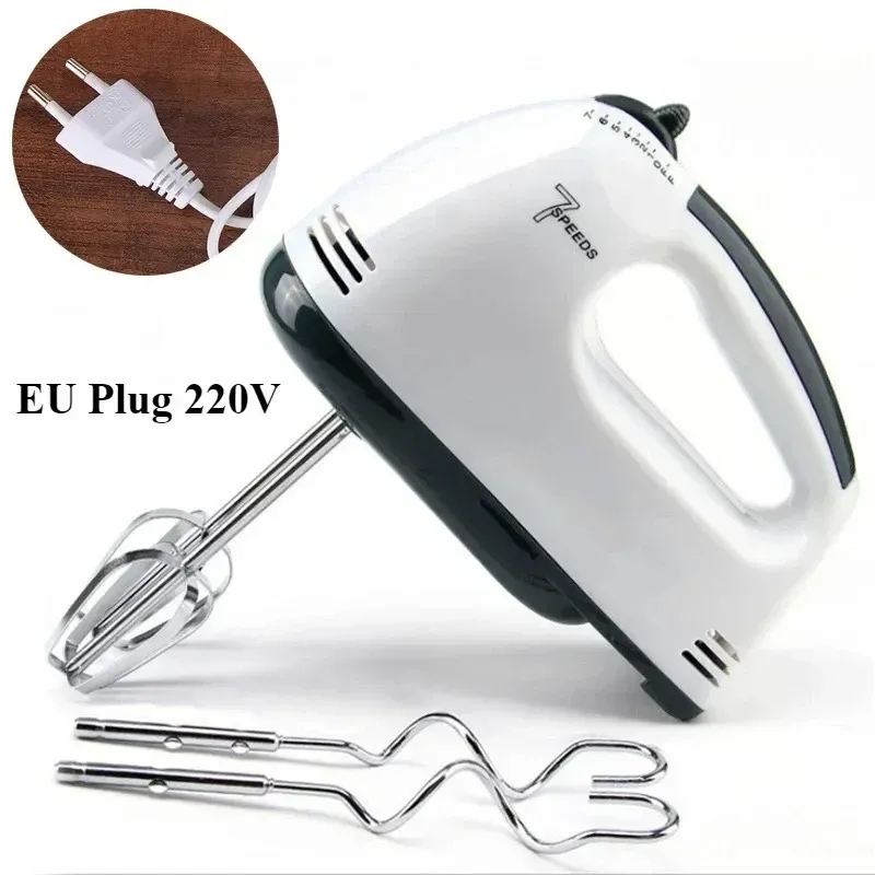 Batteur à main électrique 7 vitesses, mélangeur automatique pour crème, œufs, gâteaux et pâte, outil polyvalent de cuisine 8