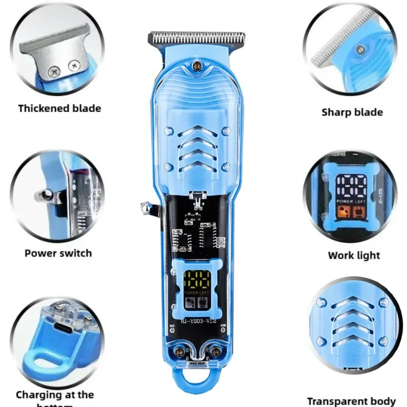 Tondeuse à cheveux professionnelle rechargeable sans fil pour hommes 3