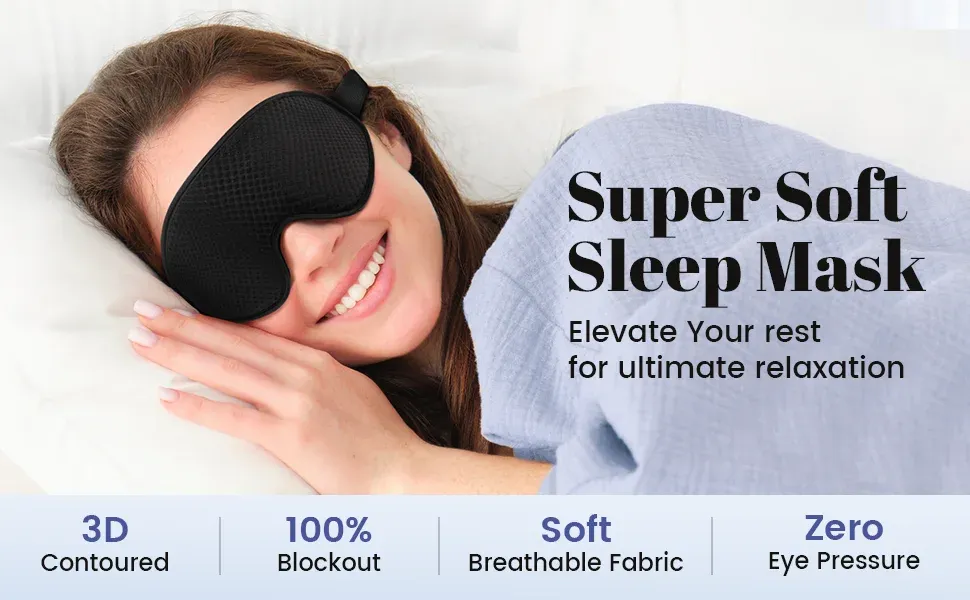 Masque de sommeil en situation, détail du confort