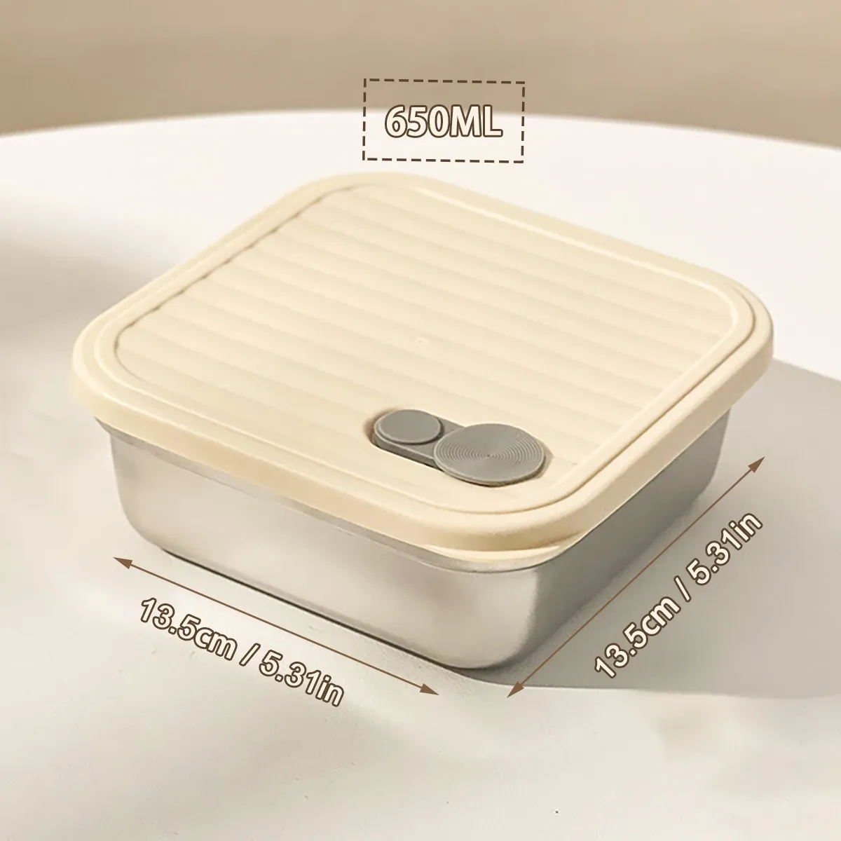 WORTHBUY Boîte à déjeuner portable en acier inoxydable 304 avec couvercle, récipient alimentaire pour salade de fruits, boîte Bento empilable anti-fuite pour étudiant 26