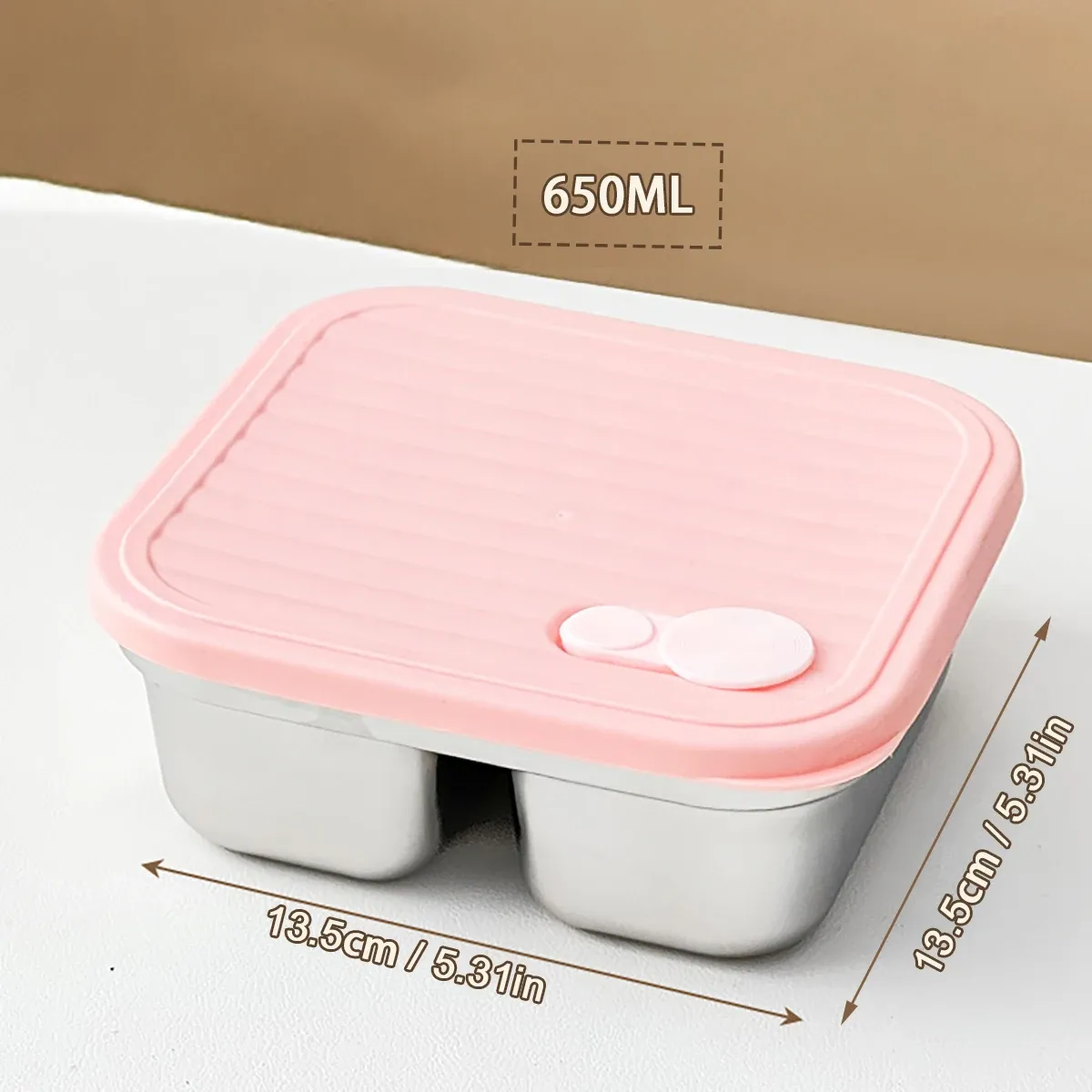 WORTHBUY Boîte à déjeuner portable en acier inoxydable 304 avec couvercle, récipient alimentaire pour salade de fruits, boîte Bento empilable anti-fuite pour étudiant 28