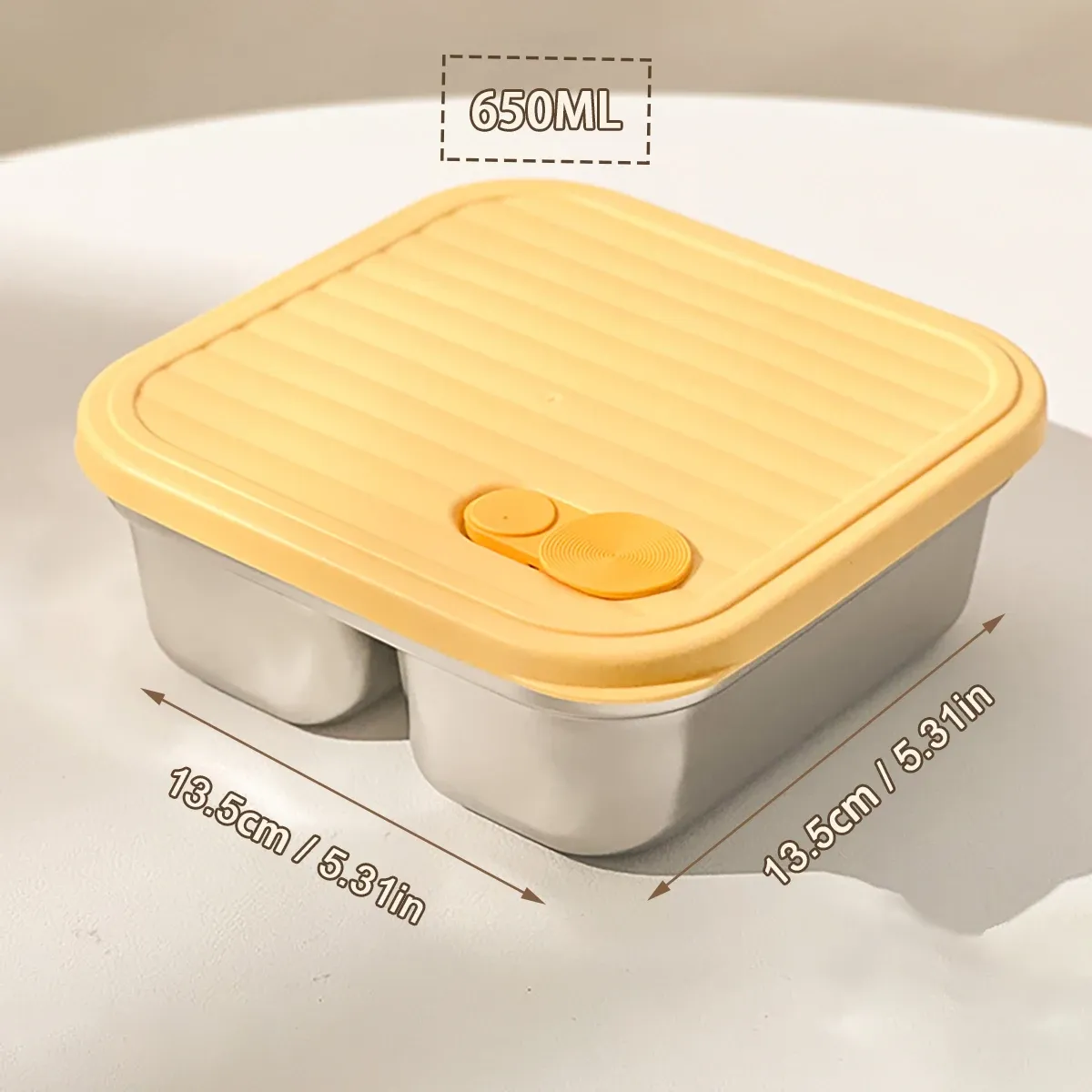 WORTHBUY Boîte à déjeuner portable en acier inoxydable 304 avec couvercle, récipient alimentaire pour salade de fruits, boîte Bento empilable anti-fuite pour étudiant 29