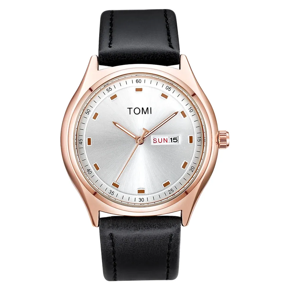 Montre minimaliste pour hommes, style affaires et décontracté, montre à quartz unisexe polyvalente et tendance, avec calendrier 12
