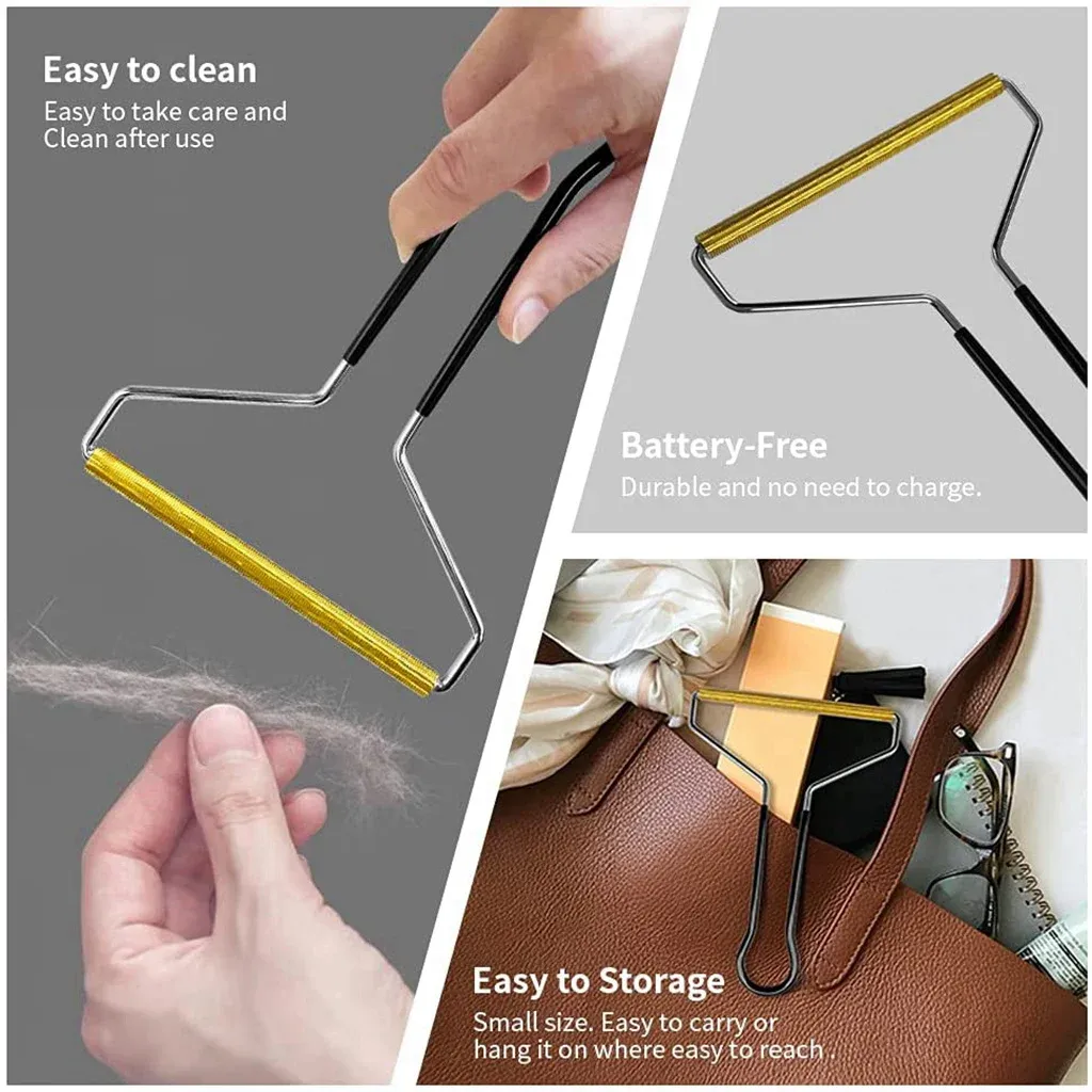 Dissolvant de peluches portable en action sur un vêtement