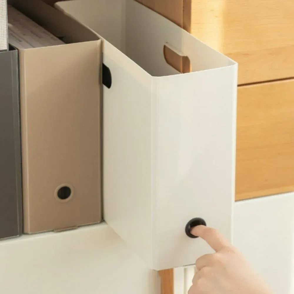 Boîte de rangement pliable A4 en plastique, grande capacité, pour fournitures de papeterie et de bureau 1