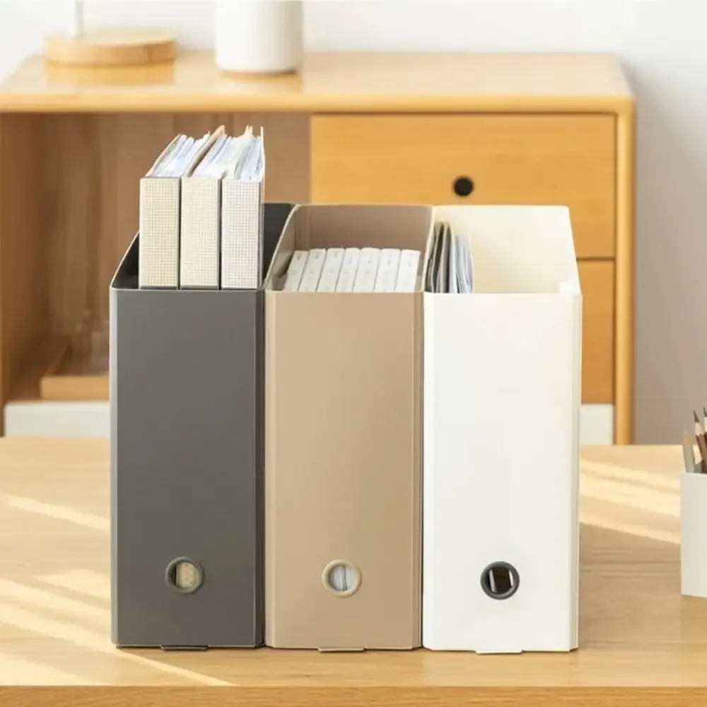 Boîte de rangement pliable A4 en plastique, grande capacité, pour fournitures de papeterie et de bureau 5