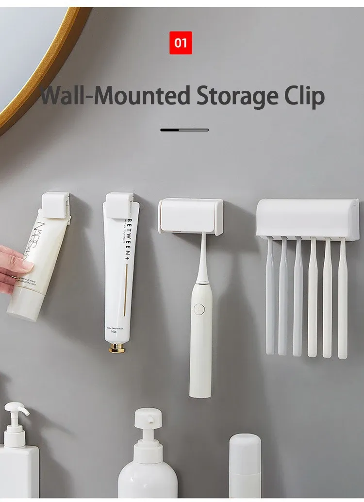 Porte-brosse à dents mural au design épuré
