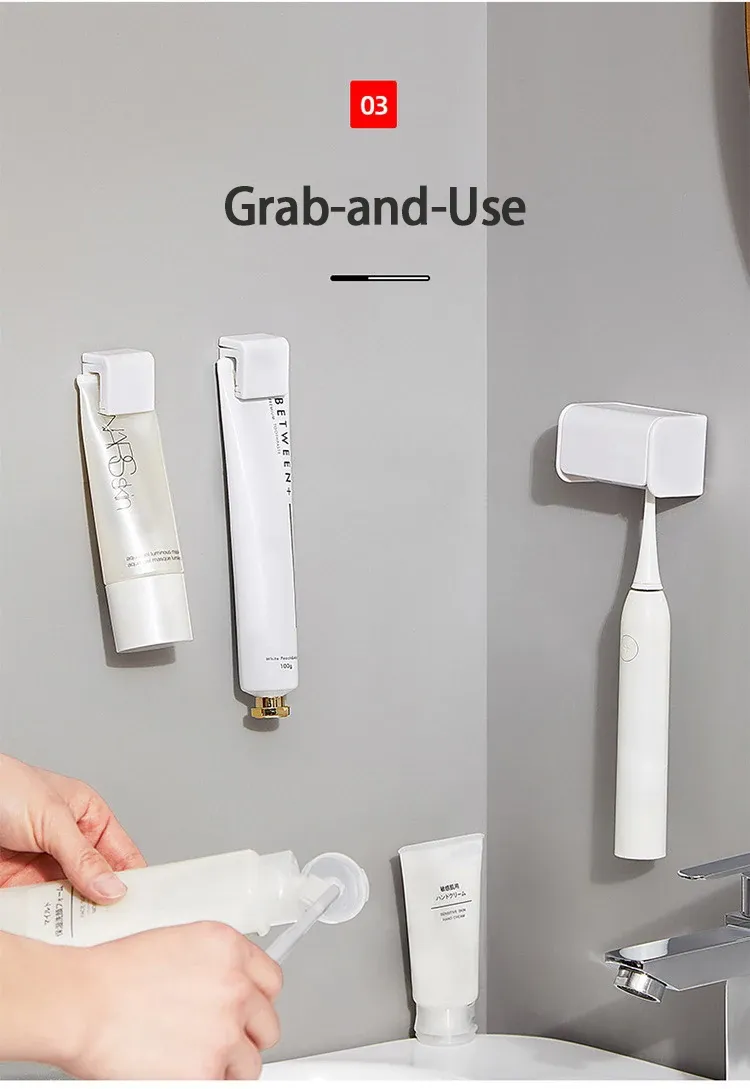 Détail des emplacements pour brosses à dents