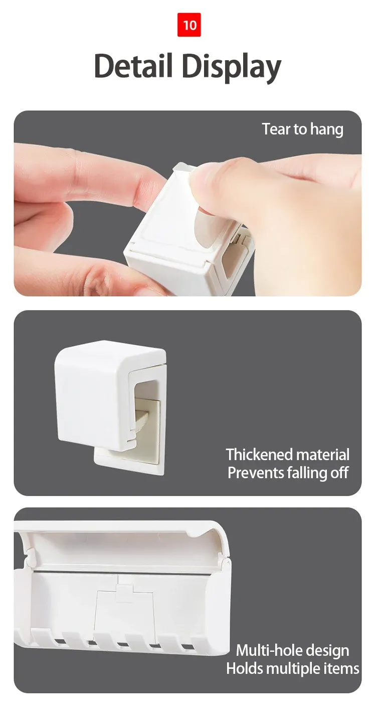 Porte-brosse à dents, finitions et détails