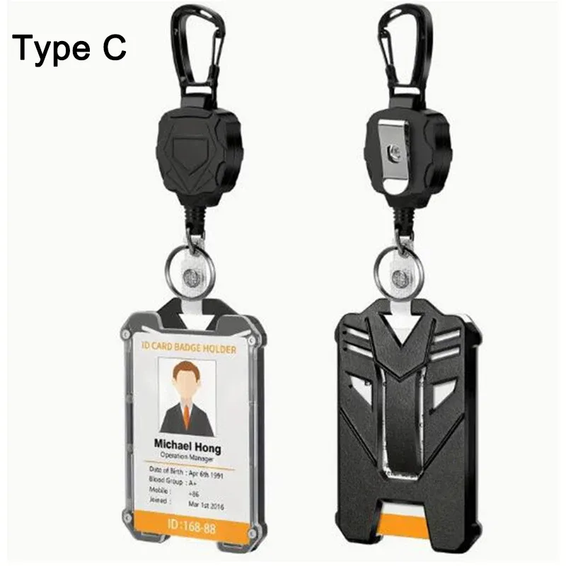 Porte-badge rétractable robuste avec clip - Image 1