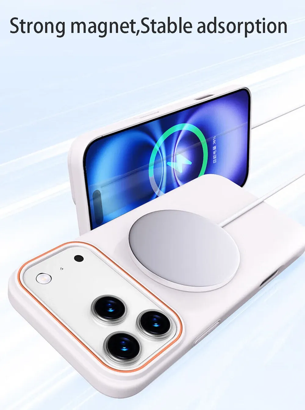 Coque en silicone de luxe en situation d'utilisation