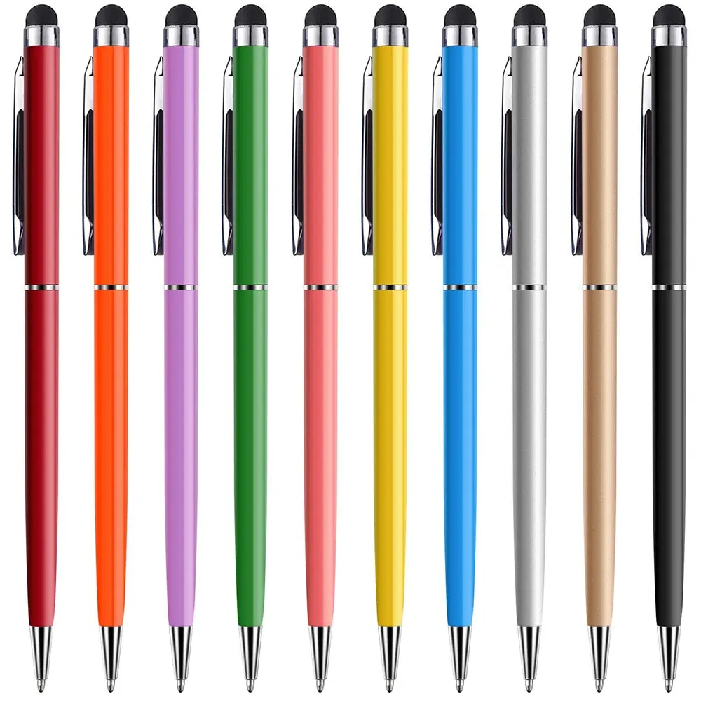 Stylet universel pour tablette et smartphone, lot de 10 pièces, pour écran tactile capacitif, compatible iPhone, iPad, Samsung, Xiaomi et Android