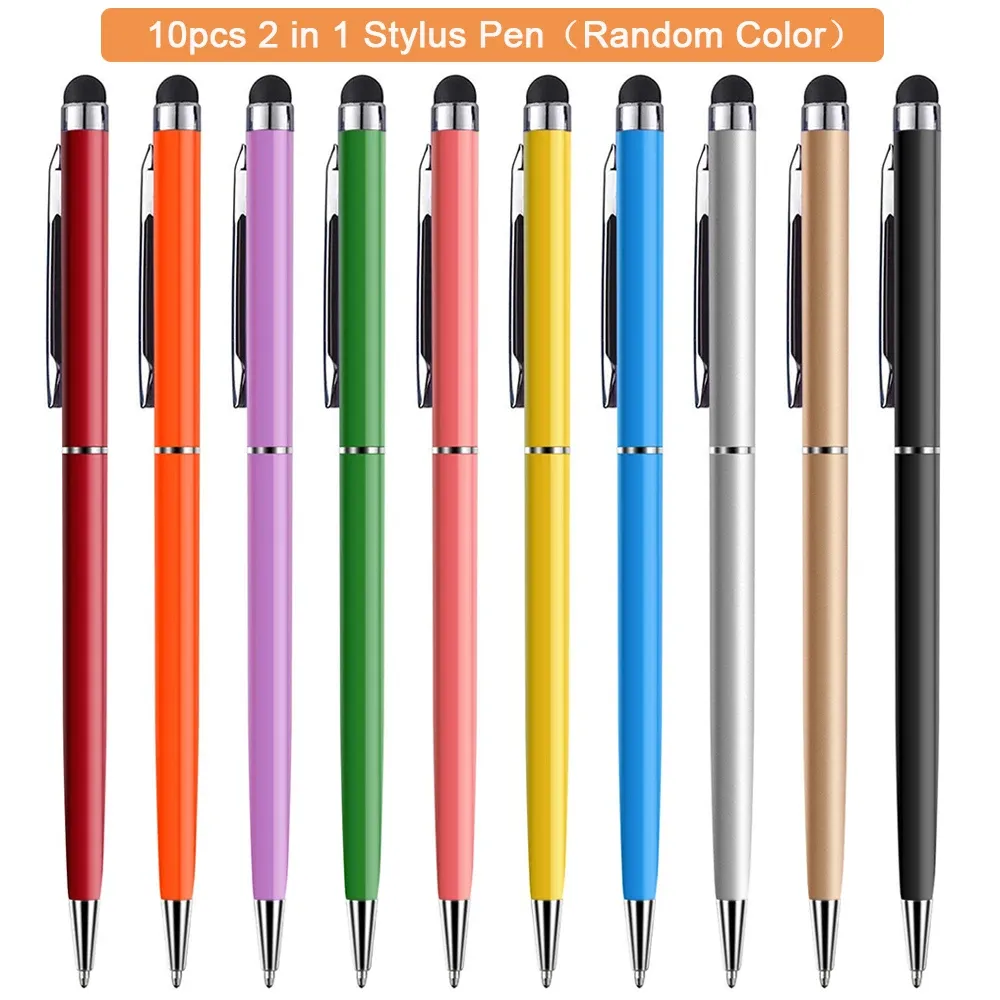 Stylet universel pour tablette et smartphone, lot de 10 pièces, pour écran tactile capacitif, compatible iPhone, iPad, Samsung, Xiaomi et Android 7