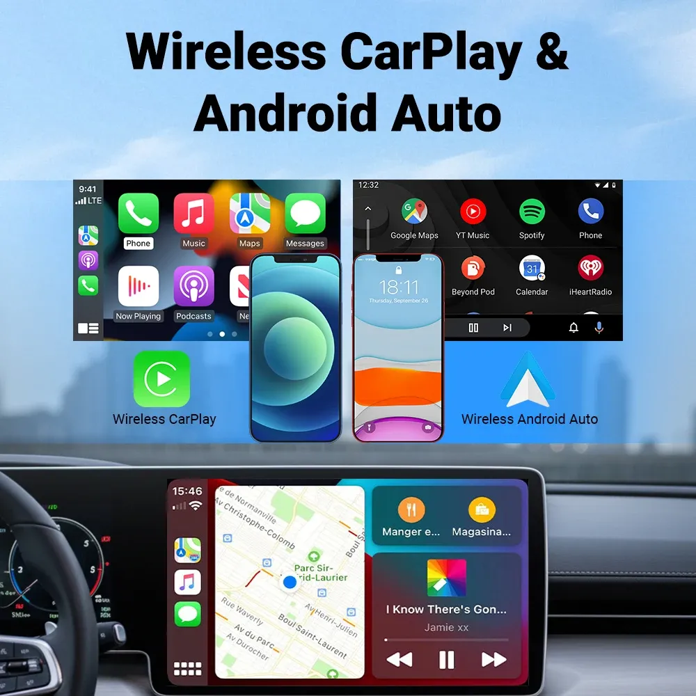 Adaptateur CarPlay sans fil pour iPhone – Mini Plug & Play, connexion automatique, Wi-Fi 5 GHz à faible latence, compatible iOS 10+ 3