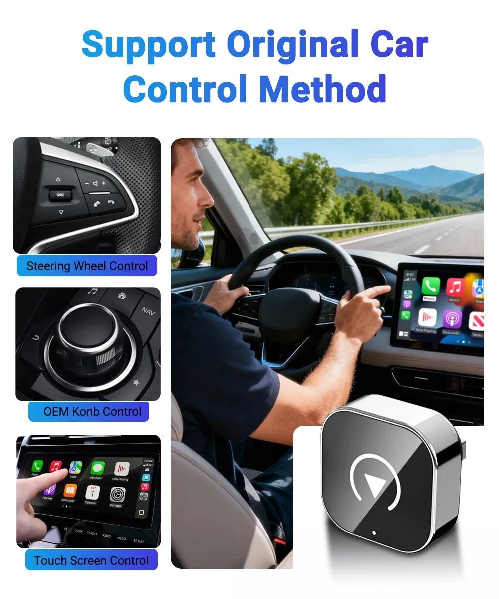 Adaptateur CarPlay sans fil, vue de face