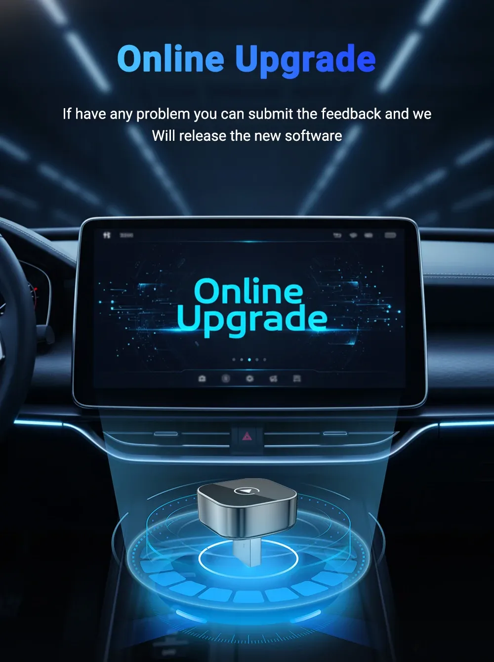 Adaptateur CarPlay sans fil dans l'habitacle