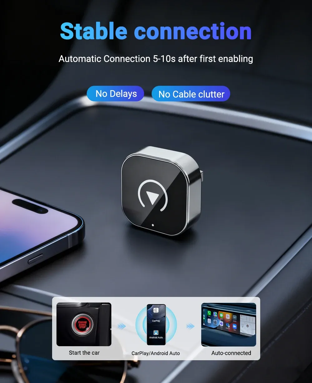 Adaptateur CarPlay sans fil, vue latérale