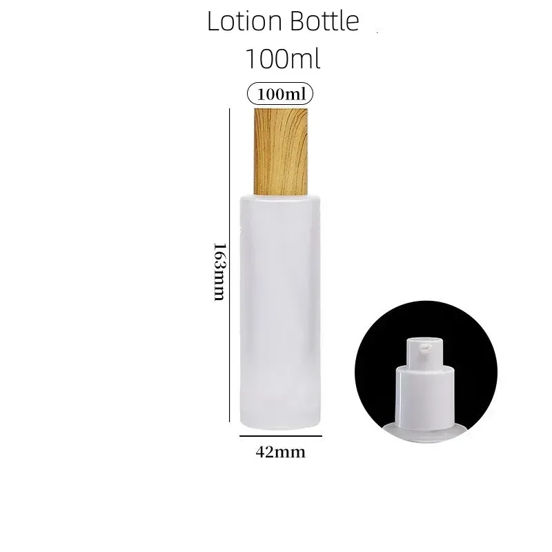 Pulvérisateur rechargeable en bois et verre dépoli, brumisateur fin pour cosmétiques, 20 ml, 30 ml, 50 ml, 100 ml 7