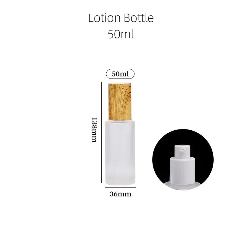 Pulvérisateur rechargeable en bois et verre dépoli, brumisateur fin pour cosmétiques, 20 ml, 30 ml, 50 ml, 100 ml 9
