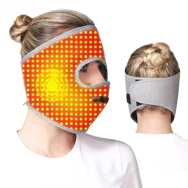 Masque chauffant pour les yeux secs avec 3 niveaux de chaleur, compresse chaude pour le sommeil et les cernes 4